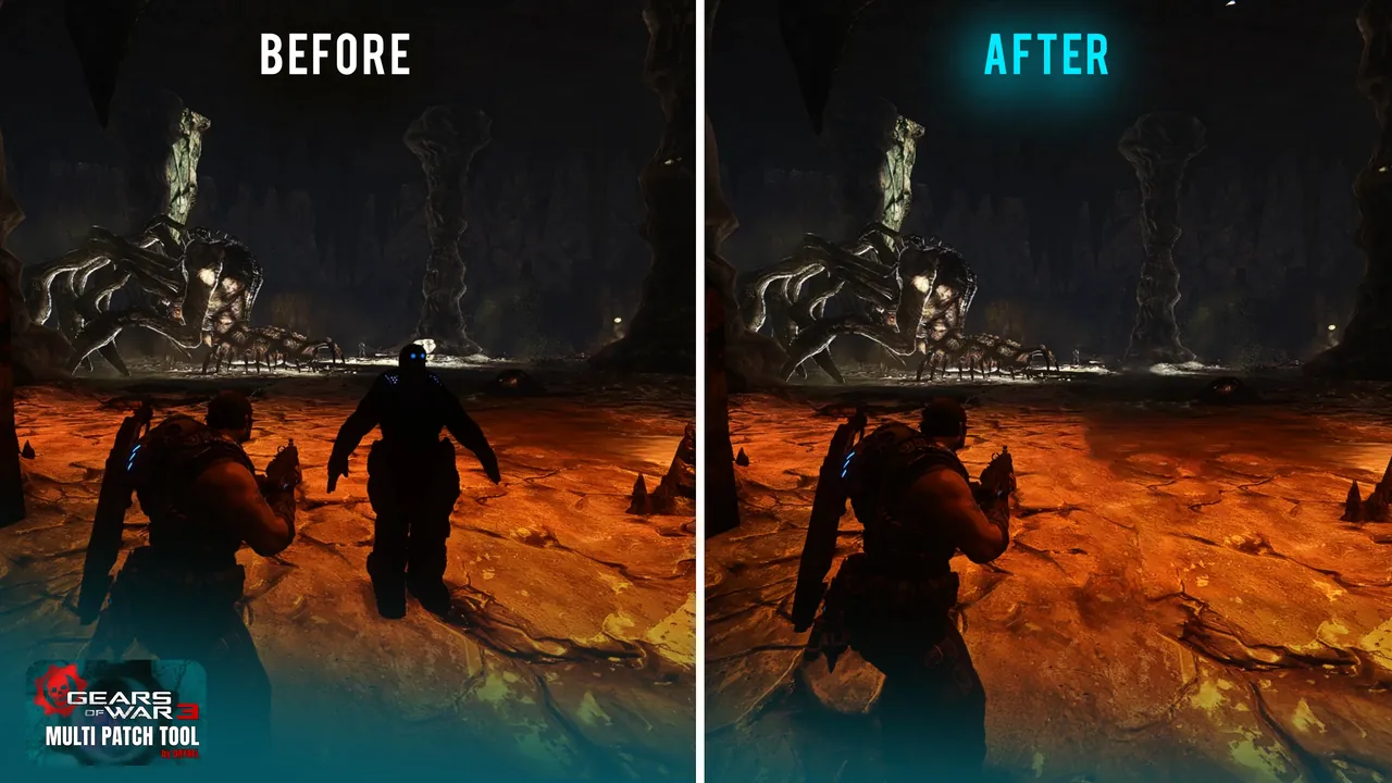 Before and after in Act 2 Chapter 4